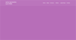 Desktop Screenshot of newbusinessmatters.co.uk